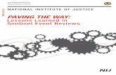 PAVING THE WAY: Lessons Learned in Sentinel Event Reviews · U.S. Department of Justice Office f Justice Programs National Institute of Justice NATIONAL INSTITUTE OF JUSTICE NOVEMBER