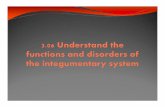 HSI 3.06 functions disorders of integumentary system - ABSS 3.06... · Functions of the integumentary system What are the 7 functions of the skin? Protection Regulate body temperature