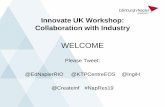 WELCOME [blogs.napier.ac.uk] fileWorkshop Overview • Innovate UK: Part of UK Research and Innovation (UKRI). • Provides various funding competitions that support innovation projects