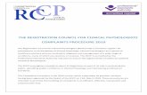 THE REGISTRATION COUNCIL FOR CLINICAL ... - rccp.co.uk Complaints Procedure... · Registration Council for Clinical Physiologists Complaints Procedure 2019 3 Introduction 1. The RCCP