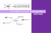 InSPiRE 2016 - University of Technology Sydney · InSPiRE 2016 We are excited that InSPiRE is returning in 2016. The inaugural five-day InSPiRE program was a great success and we