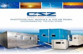 Photovoltaic Module & Solar Panel · 2 Solar Panel testing chamber cSZ provides a selection of standard & custom solar panel test chambers for testing various size photovoltaic modules