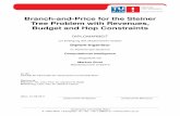 Branch-and-Price for the Steiner Tree Problem with ... · Branch-and-Price for the Steiner Tree Problem with Revenues, Budget and Hop Constraints DIPLOMARBEIT