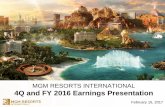 MGM Resorts International Second Quarter 2016 Earnings ...s22.q4cdn.com/513010314/files/doc_financials/quarterly/2016/q4/4Q16... · • Prior year quarter included a $1.5 billion