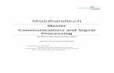 Modulhandbuch - tu- .Quantization, Vector quantization, sampling, transforms, digital filter design,