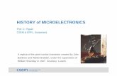 Prof. C. Piguet CSEM & EPFL, Swizerland - UBC ECErobertor/Links_files/Files/history-electronics-part-1.pdf · HISTORY of MICROELECTRONICS Prof. C. Piguet CSEM & EPFL, Swizerland A