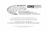 (DRAFT & PRELIMINARY) CONFERENCE PROGRAM - AICT · 10th IEEE International Conference on APPLICATION of INFORMATION and COMMUNICATION TECHNOLOGIES (DRAFT & PRELIMINARY) CONFERENCE
