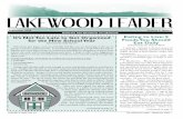 THe Lakewood Leader Lakewood Leader…the lakewood leader is a private publication published by peel, Inc. It is not sanctioned by any homeowners association or organization, nor is