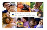 Birth to Three Screening and Assessment Resource Guide · The Birth to Three Screening and Assessment Resource Guide In the early years of a child’s life,development occurs at a