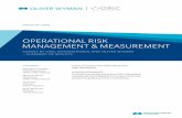OPERATIONAL RISK MANAGEMENT & MEASUREMENT · Operational-Risk-Management-and-Measurement_Final.pdf. Exhibit 1: Percentage of respondents by Insurer type General 27% Composite 30%