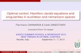 Optimal control, Hamilton-Jacobi equations and ...cannarsa/Ravello2012_1.pdf · Optimal control, Hamilton-Jacobi equations and singularities in euclidean and riemaniann spaces Piermarco
