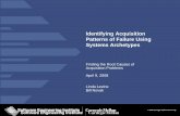 Identifying Acquisition Patterns of Failure Using Systems ... · Systems Thinking is a method for analyzing complex systems Developed by Jay W. Forrester at MIT modeling electrical