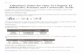 Chemistry Notes for class 12 Chapter 12 Aldehydes, Ketones ... notes/class 12/chemistry/Chemistry Notes for... · 1 | P a g e (Visit for all ncert solutions in text and videos, CBSE
