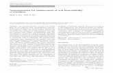 Nanosuspension for enhancement of oral bioavailability of ... · Nanosuspension for enhancement of oral bioavailability of felodipine Bhanu P. Sahu • Malay K. Das Received: 6 September