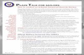 PLAIN TALK FOR SAILORS - United States Navy · P LAIN T ALK FOR SAILORS May 25, 2012 Navy policy strongly encourages you to take an active role in your career management. This edition