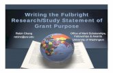 W iti th F lb i ht Writing the Fulbright Research/Study ...depts.washington.edu/scholarq/pdfs/Fulbright Research Proposal Workshop... · W iti th F lb i ht Writing the Fulbright Research/Study