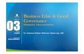 Business Ethic & Good Modul ke: GovernanceD.+Robinson... · 4. Nilai moral dari tindakan itu tidak tergantung p[ada tercapainya tujuan tetapi tergantung pada kemauan baik yg mendorong