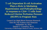 T cell Dependent B cell Activation Plays a Role in ...my.americanheart.org/idc/groups/ahamah-public/@wcm/@sop/@scon/... · Pathophysiology of Preeclampsia. Adapted: Parham PJ, Exp