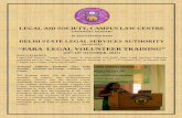 PARA LEGAL VOLUNTEER TRAINING - Campus Law Centreclc.du.ac.in/Reports/PARA LEGAL VOLUNTEER TRAINING.pdf · legal aid society, campus law centre university of delhi in association