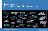Plankton Research Journal of - meetings.pices.int · ISSN 0142-7873 (PRINT) ISSN 1464-3774 (ONLINE) Journal of Plankton Research VOLUME 37 NUMBER 5 SEPTEMBER/OCTOBER 2015 Journal