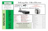 2017 Maple Hollow · SAP SAK SUPPLIES: ETSAPSS1 Single Seal Sap Sak – Blue 1-499 ea .25 ETSAPSS2 Single Seal Sap Sak -Blue 250 case 55.00 ETSAPSO1 Sturdy Sap Sak – Clear 1-499