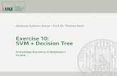 Exercise 10: SVM + Decision Tree - uni-muenchen.de · Knowledge Discovery in Databases I SS 2016 Exercise 10: SVM + Decision Tree Database Systems Group • Prof. Dr. Thomas Seidl