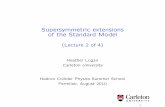 Supersymmetric extensions of the Standard Modellogan/talks/susy2.pdfSupersymmetric extensions of the Standard Model (Lecture 2 of 4) Heather Logan Carleton University Hadron Collider
