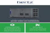 FRECON PLUS SERIES - hertz-kompressoren.com · GENERAL FEATURES Hertz Kompressoren rotary screw compressors are equipped with easy-to-use, robust and long-lasting microprocessor controllers