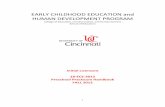 EARLY CHILDHOOD EDUCATION and HUMAN DEVELOPMENT … · Collaborative Assessment Log (CAL) 47 Curriculum Planning Document 48 ... lesson plan rubrics. Every assignment becomes part