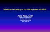 Azra Raza, M.D. - aamds.org in Therapy.pdf · Advances in therapy of non-del5q lower risk MDS Azra Raza, M.D. Professor of Medicine. Director, MDS Center. Columbia University. New