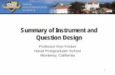 Summary of Instrument and Question Designfaculty.nps.edu/rdfricke/MCOTEA_Docs/Lecture 5 - Question and... · Summary of Instrument and Question Design Professor Ron Fricker Naval