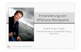 Finanzierung von Offshore-Windparks .KFW – Bank des Bundes ... “A Europe-wide offshore electricity