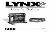 LYNX - SignWarehouse · 1.1 Initial Inspection Before setting up your cutter/ plotter, please carefully unpack and inspect what you have received from the shipped carton by comparing