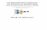 1stInternationalConference onAdvancesinEngineering ... · 1stInternationalConference onAdvancesinEngineering andTechnology(ICAET-2018) Monday02April2018-Tuesday03April2018 BUITEMS,Quetta,Pakistan