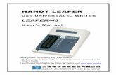 LEAPER-48 - Universal Programmer, IC Programmer, Device ...s_manual-EN.pdf · X \ ^ ] Y [ _ Z X Model name Y Textool / Socket Z Textool handle [ PIN assignment \ Power indicator light