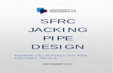 SFRC JACKING PIPE DESIGN - pipejacking.org · higher durability/service life requirements than is possible with the existing products. However, from the outcome of watertightness