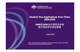 Student Visa Applications from China 2009-2010 15 Aug 2011.ppt · Student Visa Applications from China 2009-2010 2009至2010年中国学生申请 澳大利亚学生签证数据 August