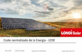 Coste normalizado de la Energia - LCOE Solar Page 2 LONGi Solar Confidential LCOE - Coste normalizado