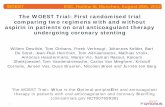 The WOEST Trial: First randomised trial that ... - kardio · The WOEST Trial: First randomised trial comparing two regimens with and without aspirin in patients on oral anticoagulant
