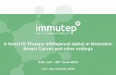 A Novel IO Therapy (eftilagimod alpha) in Metastatic ... · Breast Cancer and other settings. 2 Luc Y. Dirix, MD, PhD Dr. Luc Dirix is Head of Medical Oncology at the Oncology Center