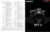 Interchangeable-lens digital camera - sony.com · ©October 2017 Sony Corp. Printed in Japan Main specifications of Interchangeable-lens digital camera Specifications and features
