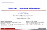 Lecture # 07: Laminar and Turbulent Flowshuhui/teaching/2018-08F/AerE344/class-notes/AerE... · Munson, Young, & Okiishi, “Fundamentals of Fluid Mechanics,” 4th ed, ... Conventional