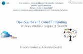 OpenSource and Cloud Computing · OpenSource and Cloud Computing. at . Library of National Congress of Chile BCN. Agenda • Objetives • Who we are • Sofware and licenses definition