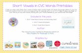 Short Vowels in CVC Words Printables · I hope you enjoy using these short vowel activitieswhich contain simple CVC words. Encourage children to say the Encourage children to say