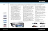 DCR-DVD910 DVD Handycam® camcorder €NEWstatic.highspeedbackbone.net/pdf/sony_DVD910_SpecSheet.pdf · the signal from each pixel is as pure as possible. BIONZ™ Image Processor
