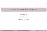 nftables, far more than %s/ip/nf/g - home.regit.org · nftables, far more than %s/ip/nf/g Éric Leblond Neﬁlter Coreteam February 18, 2015 Éric Leblond (Neﬁlter Coreteam) nftables,