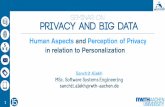 Privacy and Big Data - salekh.github.io · Introduction: Privacy and Big Data Seminar Benjamin Heitmann (Ph.D.) RWTH Aachen, Informatik5 LehrstuhlProf. Decker Fraunhofer Institute