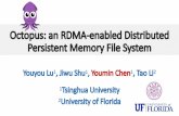 Octopus: an RDMA-enabled Distributed Persistent Memory ...nvmw.ucsd.edu/nvmw2019-program/unzip/current/nvmw2019-paper68... · Modular-Designed Distributed File System •DiskGluster