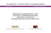 MANAGEMENT OF POST-OPERATIVE INFECTIOUS … · clinical practice guidelines management of post-operative infectious endophthalmitis august 2006 moh/p/pak/116.06 (gu) ministry of health