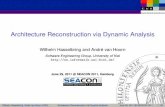 Architecture Reconstruction via Dynamic Analysiseprints.uni-kiel.de/19881/1/110627-SEACON-handout-final.pdfDynamic Analysis of Software Systems Dynamic Analysis & Continuous Monitoring